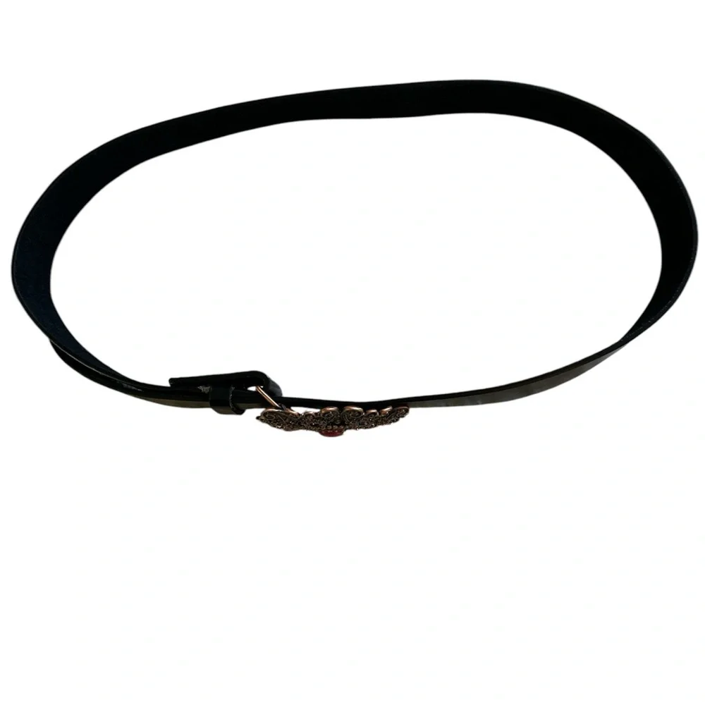 Jeweled Leather Belt, Medium Size